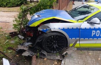 Radom’da Polis Mustang’i ile Volkswagen Çarpıştı